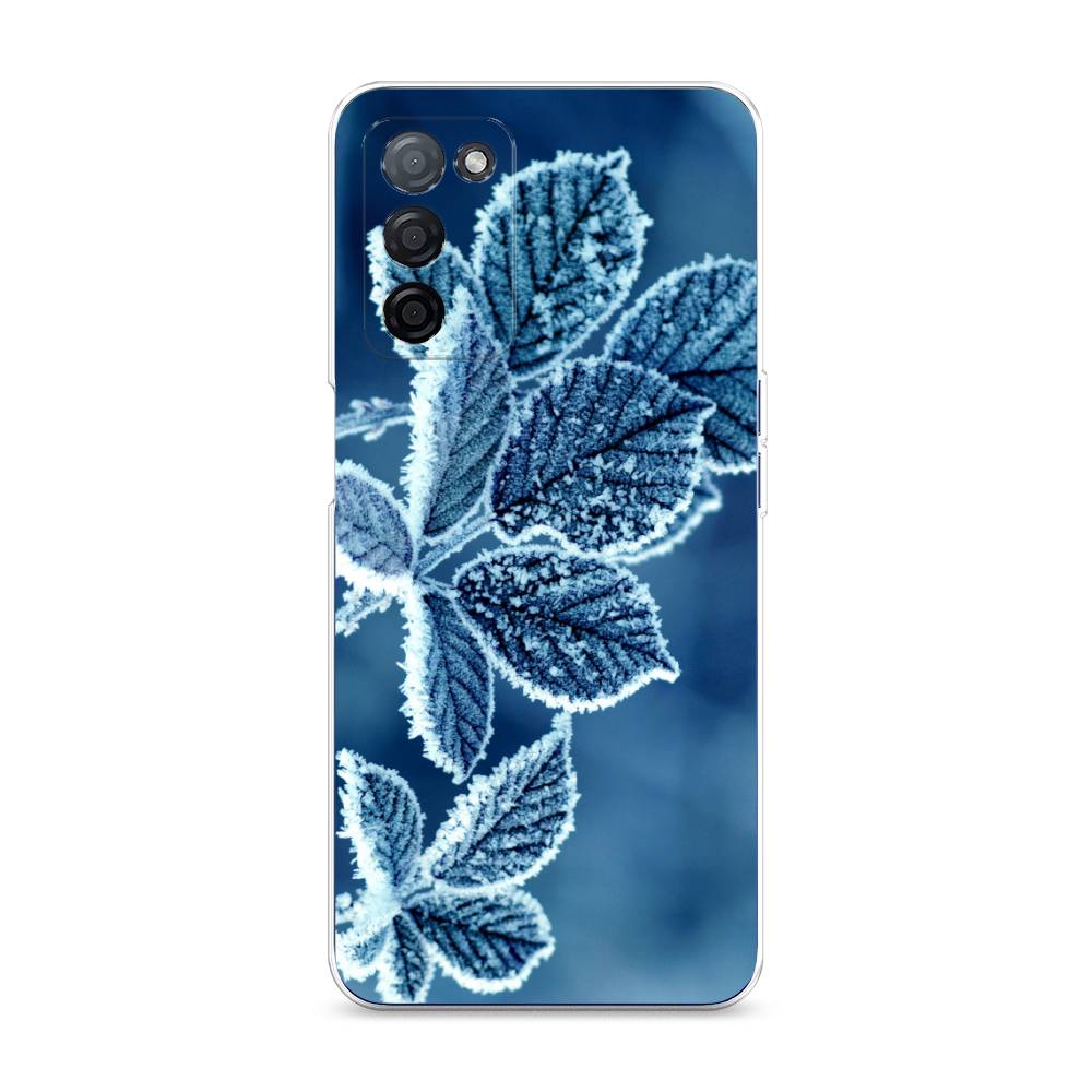 

Чехол на Oppo A55s 5G "Зима 6", Бирюзовый;белый, 2510150-2