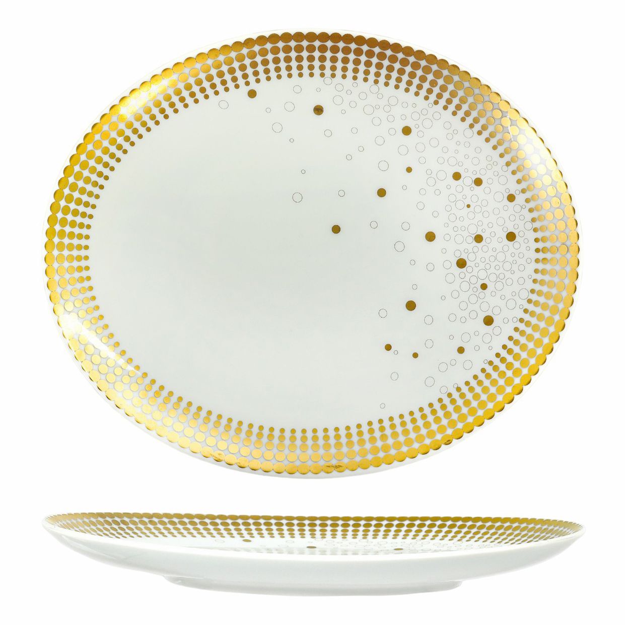 Тарелка для вторых блюд Thun 1794 Loos Вселенная 24 см белая