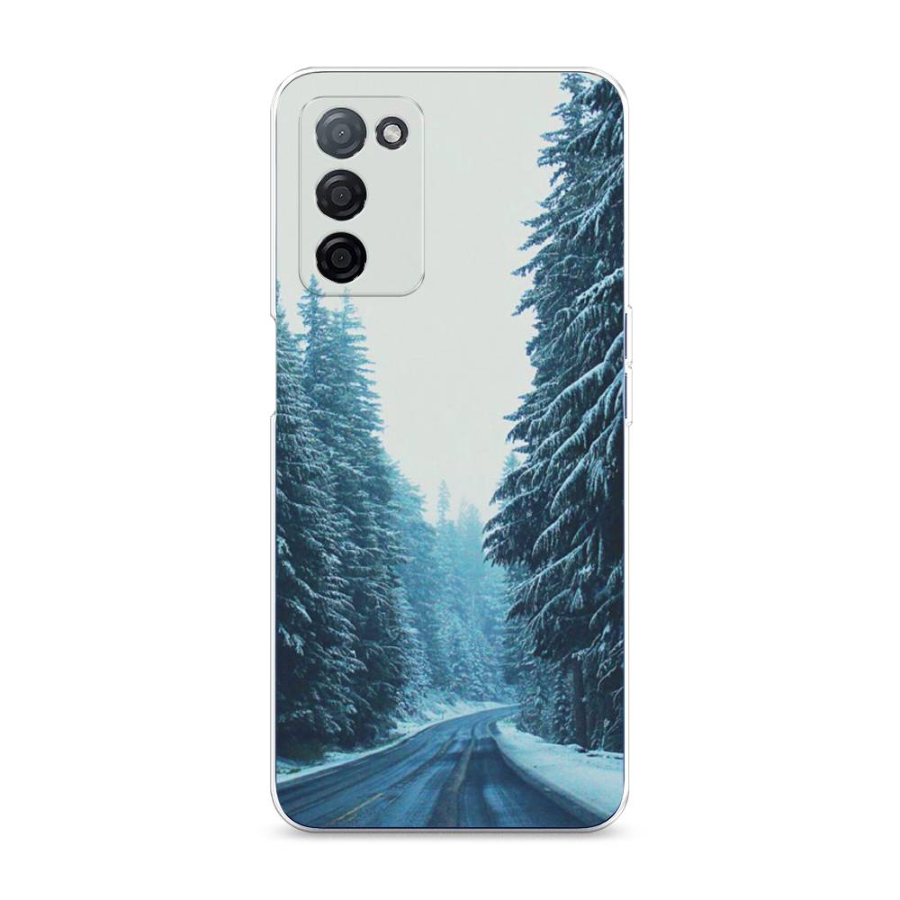 

Чехол на Oppo A55s 5G "Зима 9", Бежевый;голубой;черный, 2510150-2