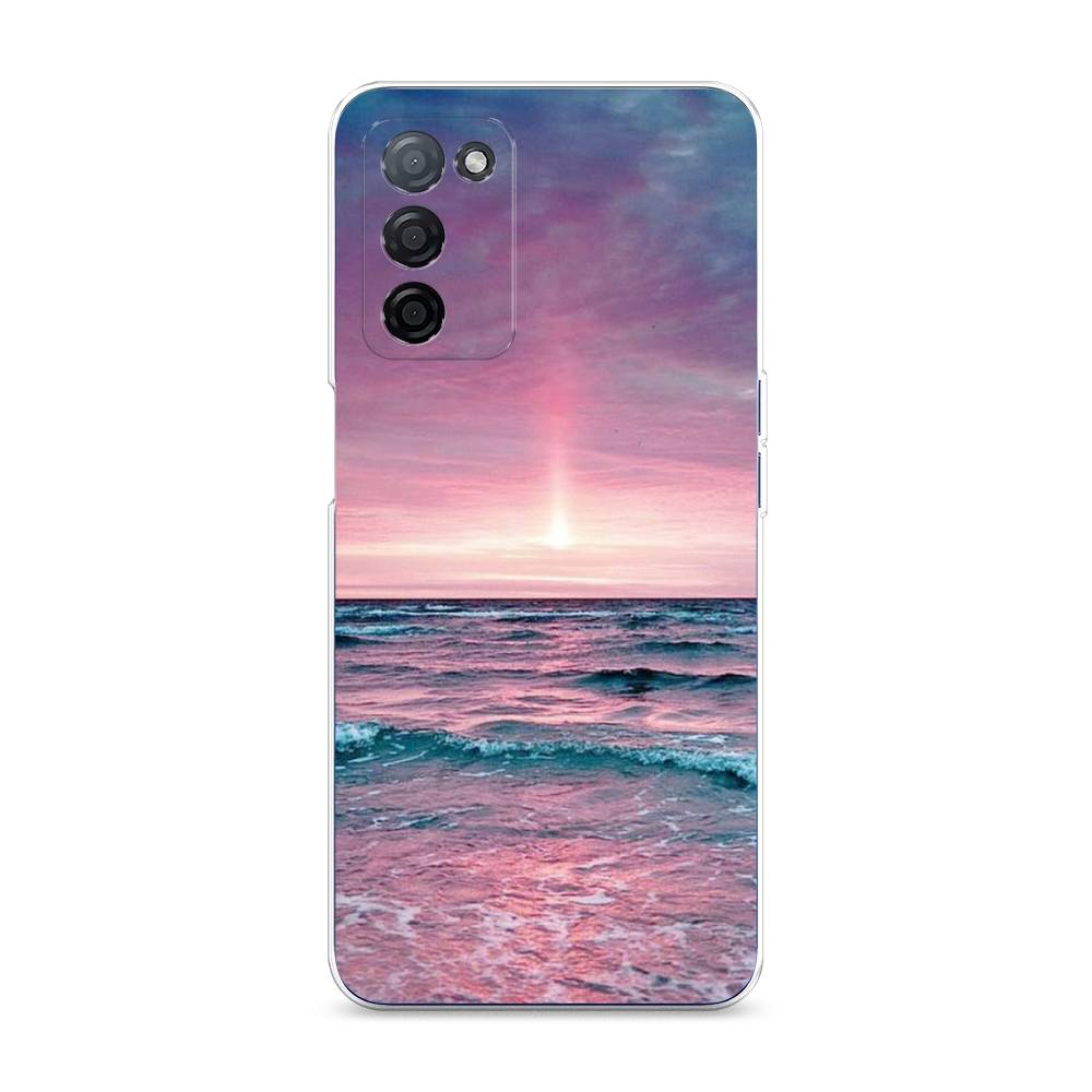 

Чехол на Oppo A55s 5G Восход 3, Розовый;голубой, 2510150-2