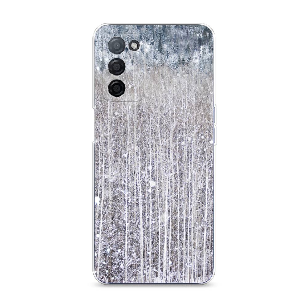 

Чехол на Oppo A55s 5G Снежный лес, Бежевый;серый;белый, 2510150-5