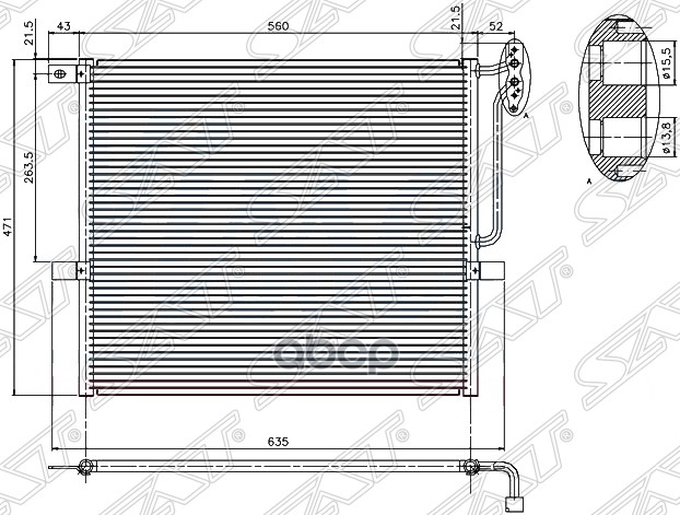 

Радиатор Кондиционера Bmw X3 E83 03-10 Sat арт. ST-BM83-394-0