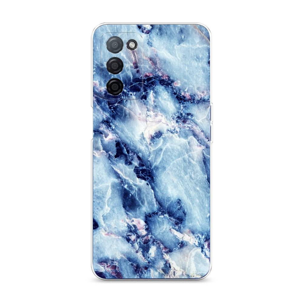 

Чехол на Oppo A55s 5G Мрамор с синими прожилками, Синий, 2510150-3