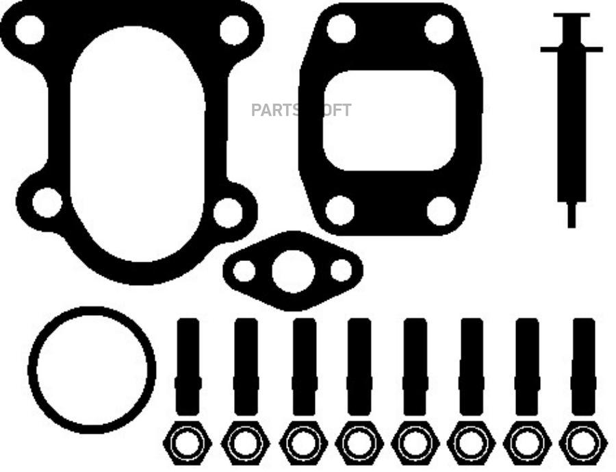 Р/к турбокомпрессора монтажный (прокладки,шпильки,гайки,уплотнение)MB OM 900/904