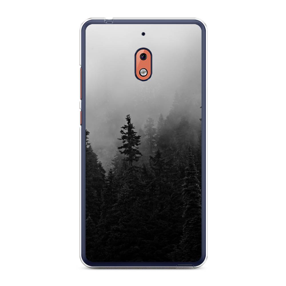 

Чехол на Nokia 2.1 "Туманный лес", Серый;черный, 121550-2
