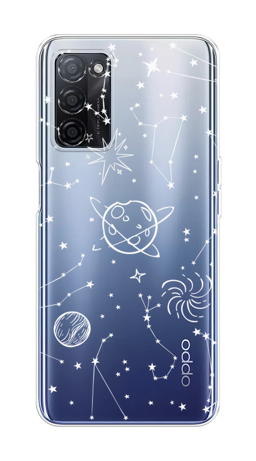 

Чехол на Oppo A55s 5G Планеты в космосе, Белый, 2510150-2