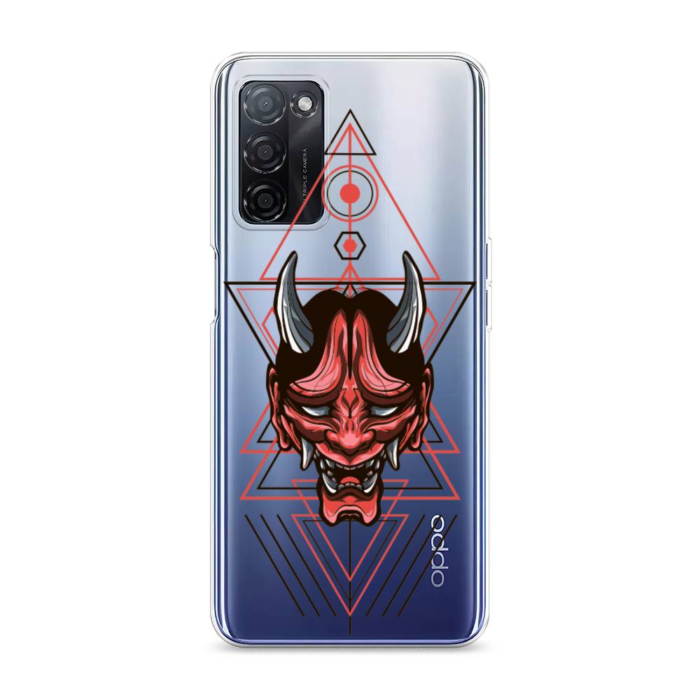 

Чехол на Oppo A55s 5G "Hanya Oni mask", Серый;красный;черный, 2510150-4