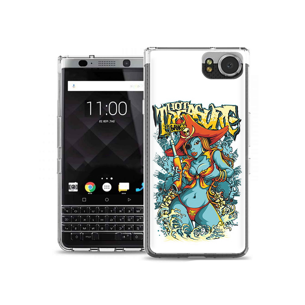 

Чехол MyPads Tocco для BlackBerry KeyOne нарисованная синяя девушка комикс, Tocco
