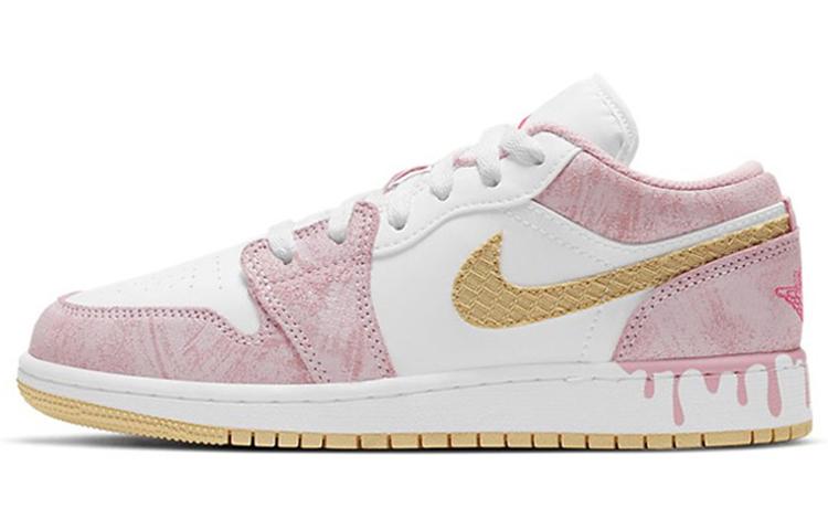 

Кеды унисекс Jordan Air Jordan 1 Low GS белые 38.5 EU, Белый, Air Jordan 1 Low GS