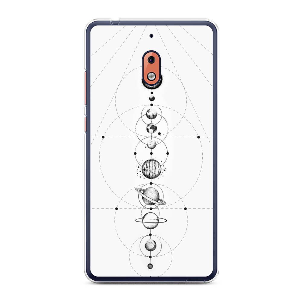 

Чехол на Nokia 2.1 "Парад планет", Серый, 121550-2