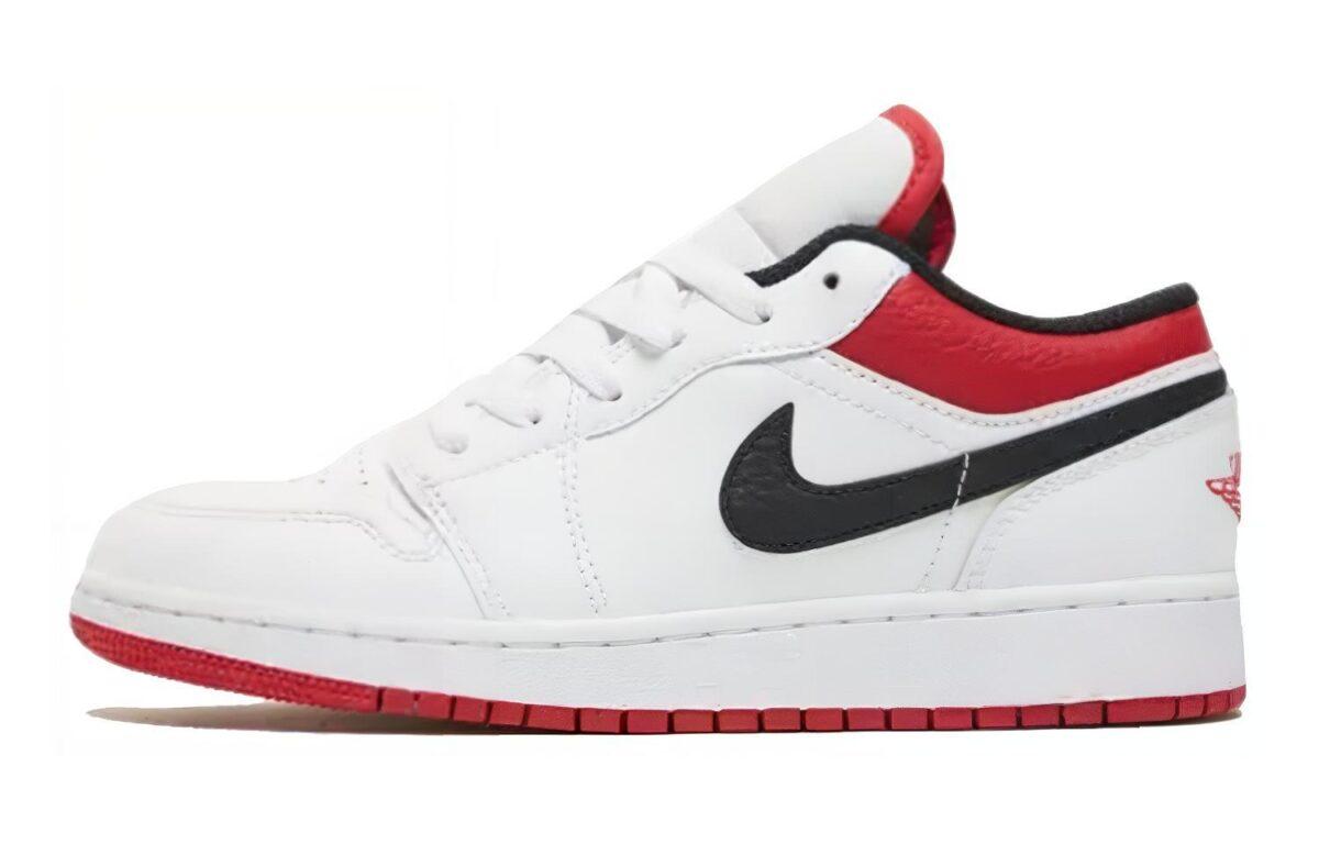 

Кеды унисекс Jordan Air Jordan 1 Low GS белые 38.5 EU, Белый, Air Jordan 1 Low GS