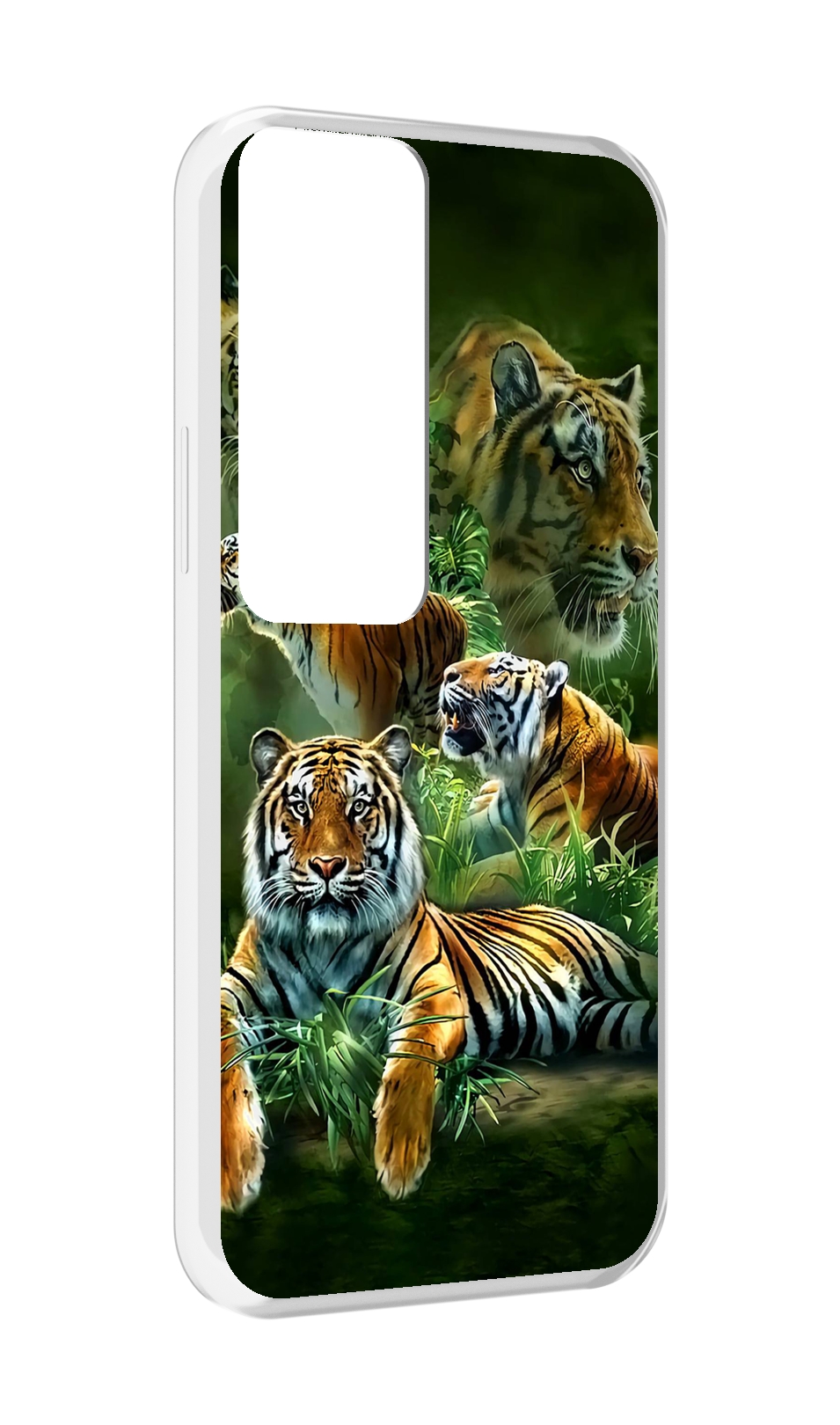 

Чехол MyPads Тигры для Tecno Pova Neo 2, Прозрачный, Tocco