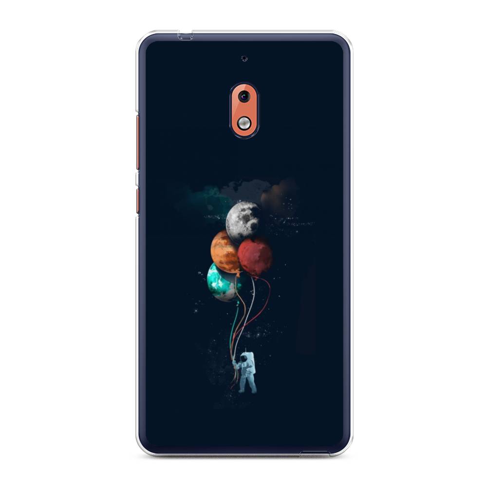 

Чехол на Nokia 2.1 "Космонавт с шариками", Разноцветный, 121550-4