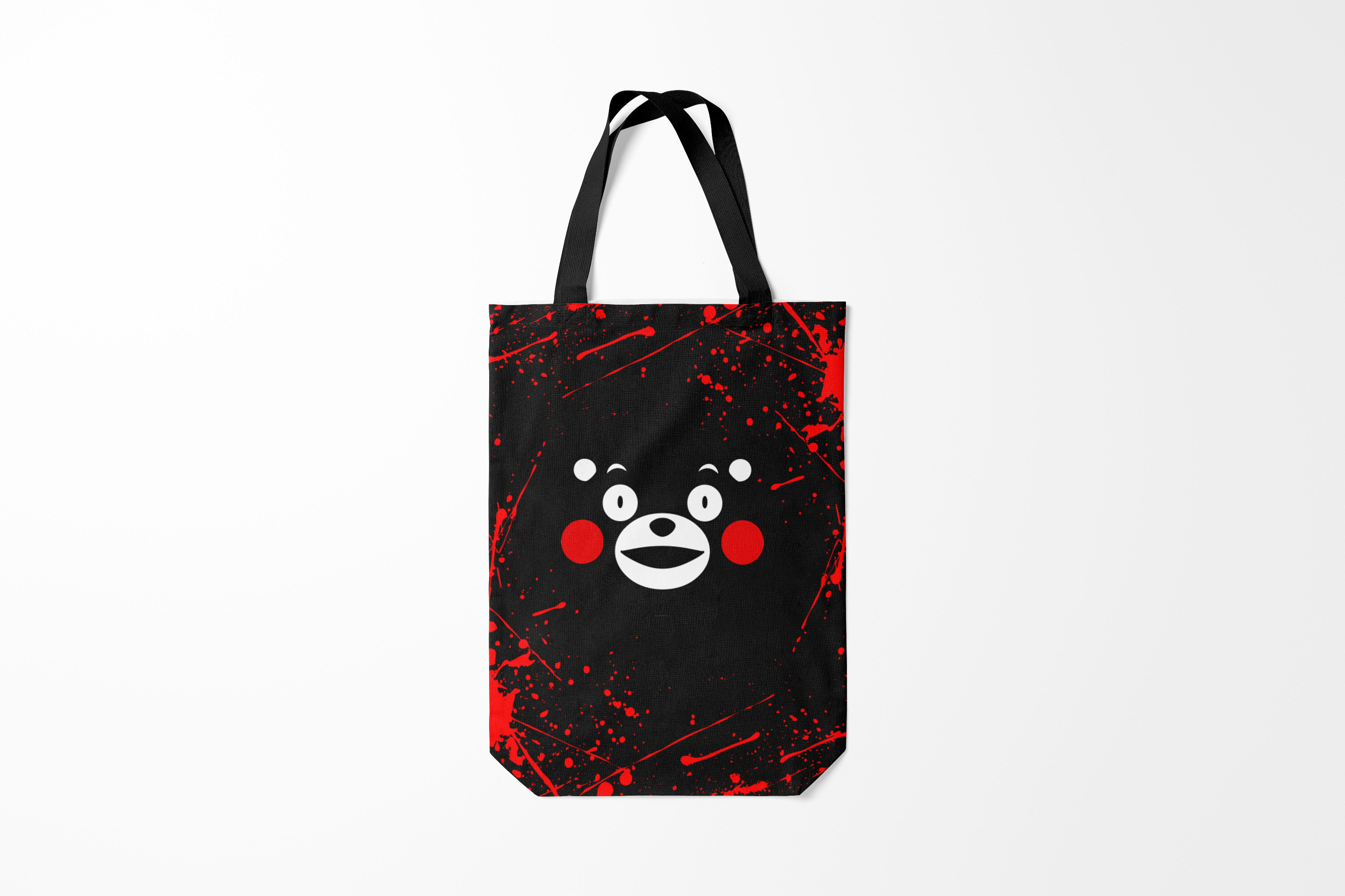 

Сумка шoппер унисекс Burnettie Кумамон Kumamon с красными брызгами,, Кумамон Kumamon с красными брызгами