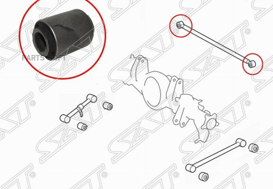 

SAT ST-48740-60150-B Сайлентблок заднего поперечного рычага панара TOYOTA LAND CRUISER 200