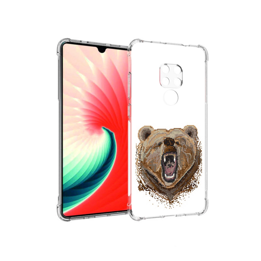 

Чехол MyPads Tocco для Huawei Mate 20 пиксельный медведь, Прозрачный, Tocco