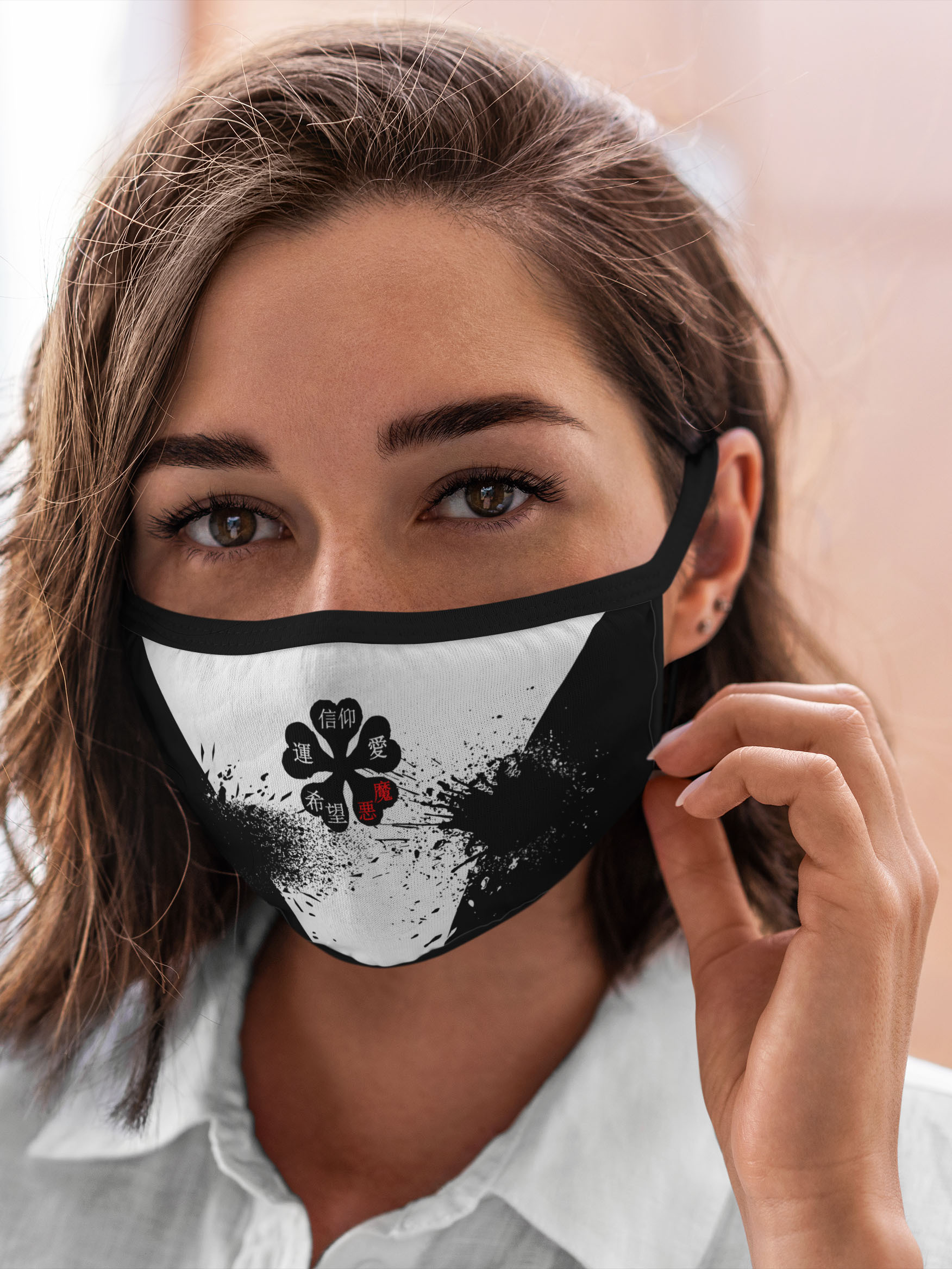 

Многоразовая маска унисекс Burnettie Черный Клевер С Иероглифами, Разноцветный, Черный Клевер С Иероглифами