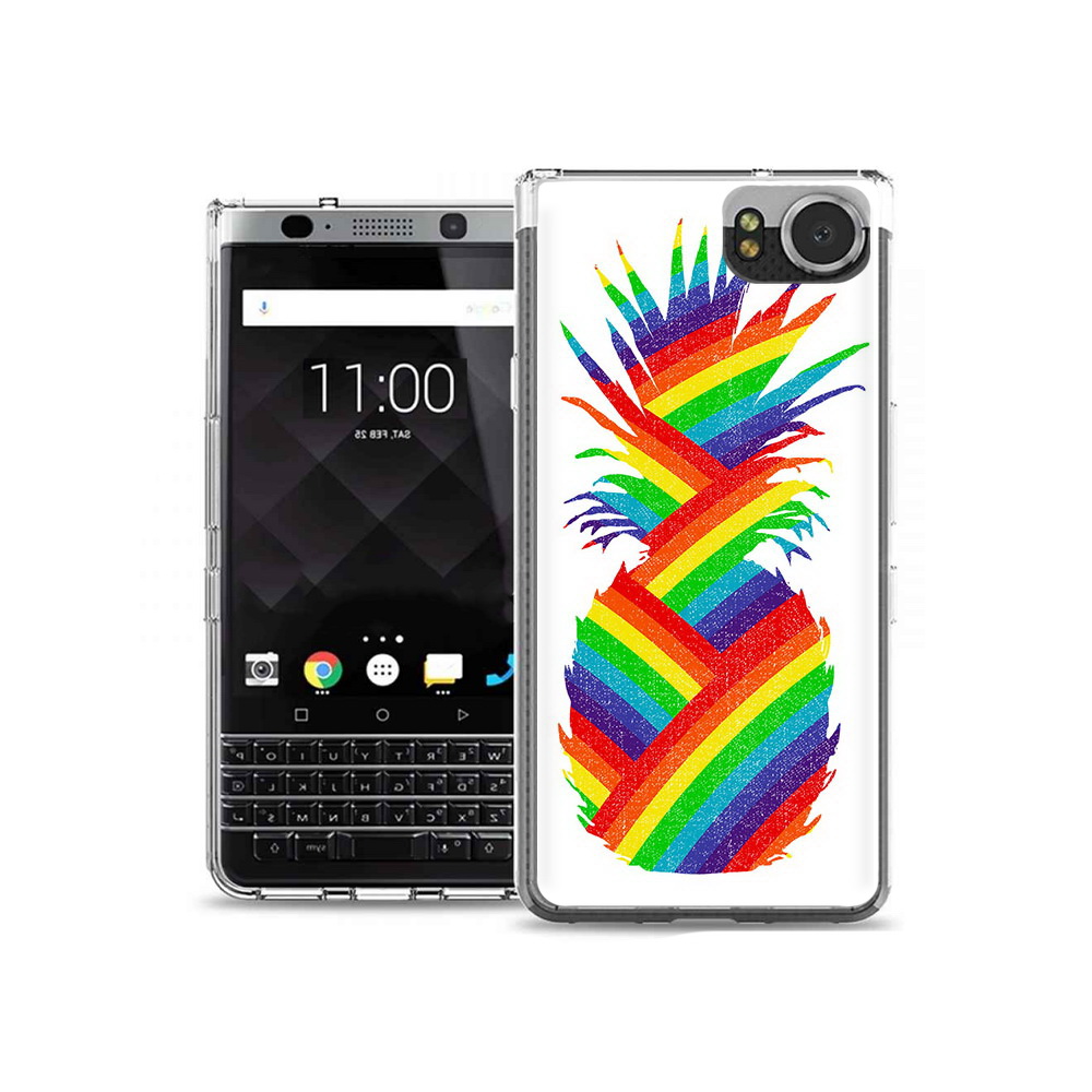 

Чехол MyPads Tocco для BlackBerry KeyOne радужный ананас, Tocco