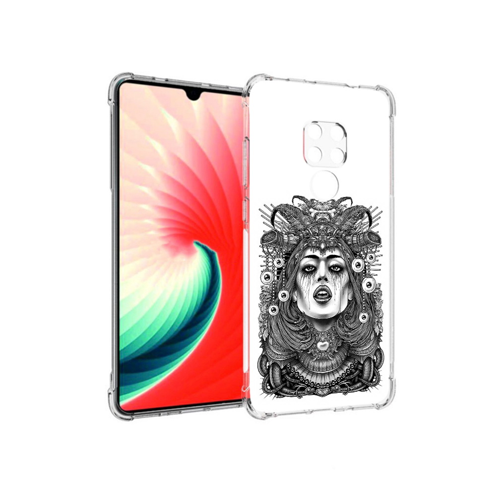 Чехол MyPads Tocco для Huawei Mate 20 портрет девушки черно белый