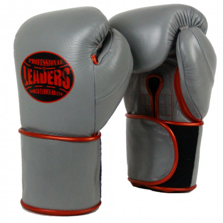 

Перчатки боксерские LEADERS LeadSeries Long Velcro Custom GR (16 oz), LeadSeries Long Velcro Custom GR