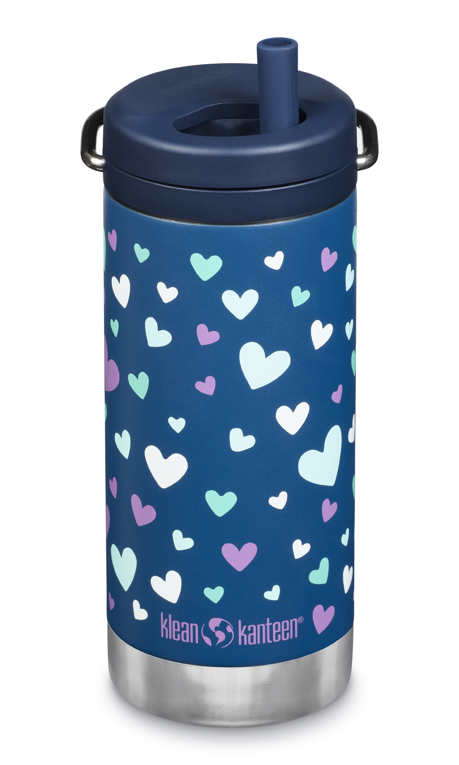 Термокружка Klean Kanteen TKWide Twist Cap 12oz (355 мл) Navy Hearts