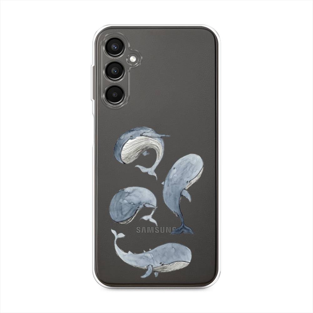 

Чехол Awog на Samsung Galaxy A24 "Киты", Голубой;белый;прозрачный, 2108050-1