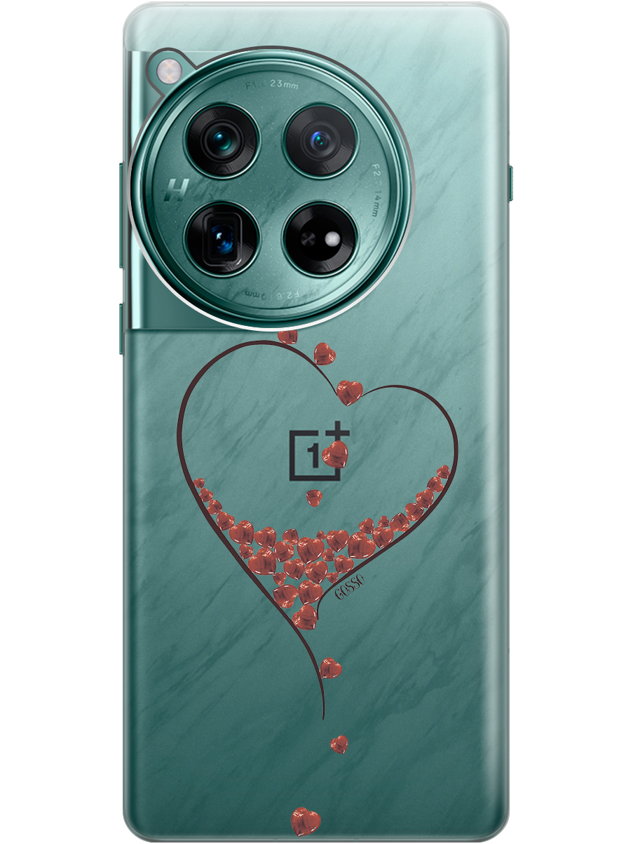 

Силиконовый чехол на OnePlus 12 с рисунком "Little hearts" прозрачный, Прозрачный;черный, 20012114