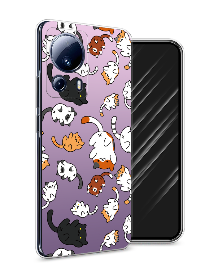 

Чехол Awog на Xiaomi 13 Lite "Котопад", Фиолетовый;белый, 318150-7