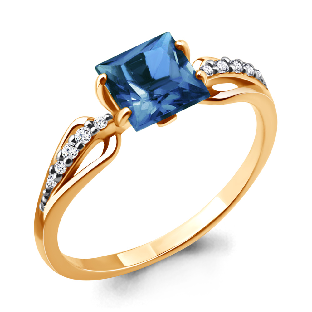 

Кольцо из серебра р. , AQUAMARINE 6524108А_925_з, 6524108А_925_з