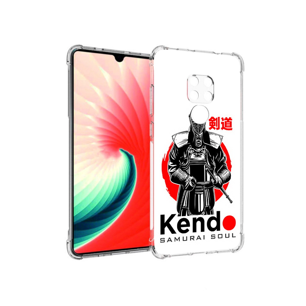 

Чехол MyPads Tocco для Huawei Mate 20 рисованый самурай, Прозрачный, Tocco