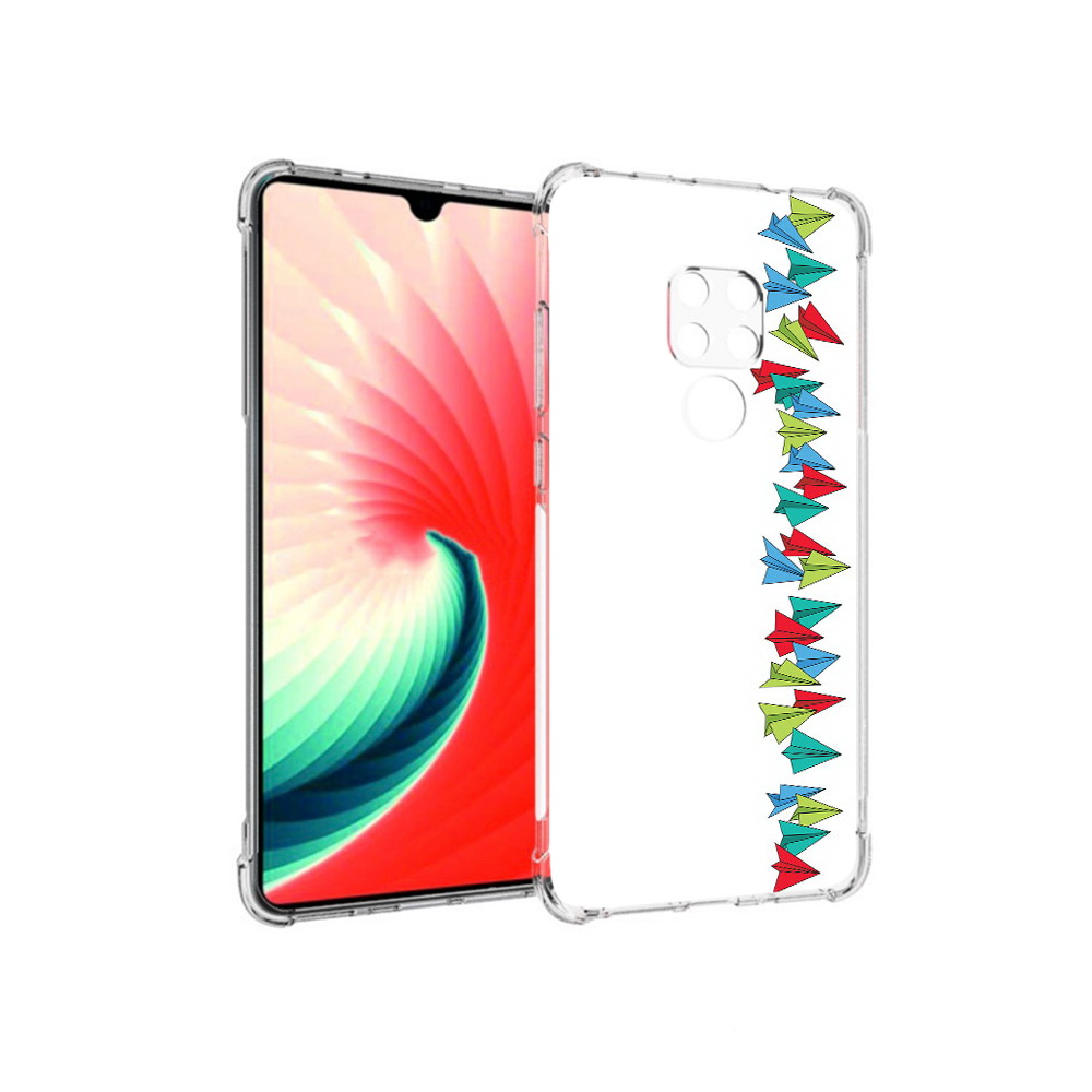 

Чехол MyPads Tocco для Huawei Mate 20 самолетики из листочков, Прозрачный, Tocco