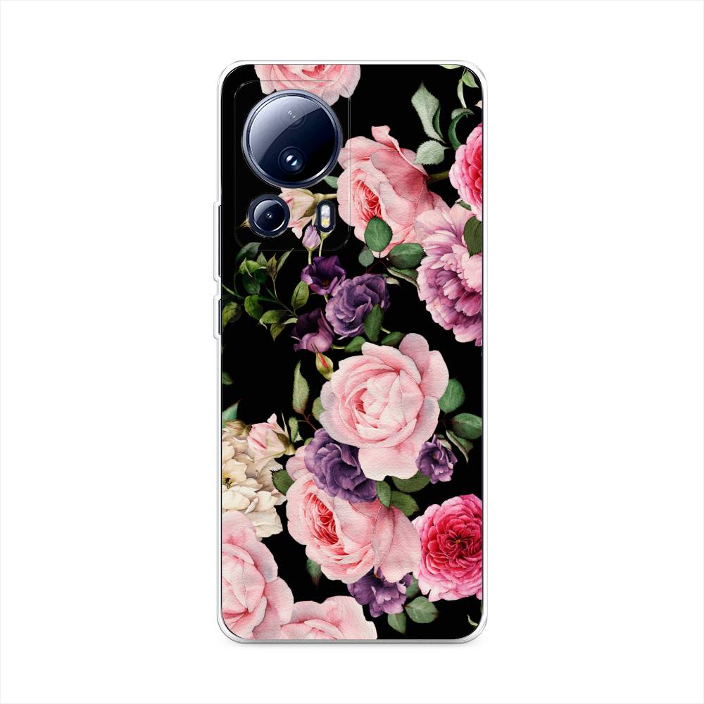 

Чехол Awog на Xiaomi 13 Lite "Пионы на черном", Черный;розовый;зеленый, 318150-8