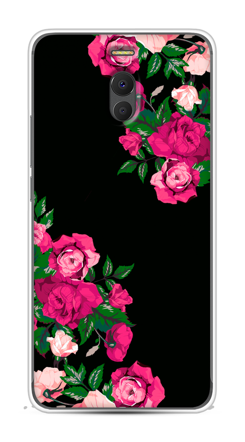 

Чехол на Meizu M6 Note "Розы фуксия", Черный;розовый;зеленый, 72150-1