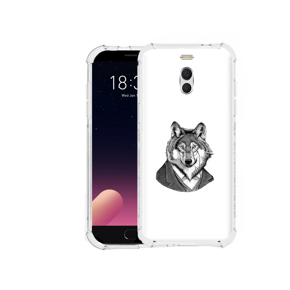 

Чехол MyPads Tocco для Meizu M6 Note волк в пиджаке, Прозрачный, Tocco