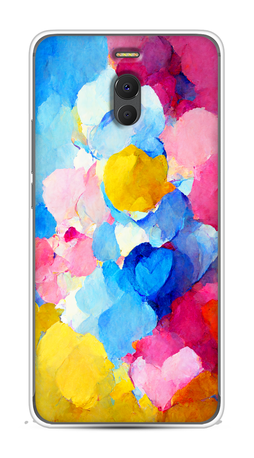 

Чехол на Meizu M6 Note "Яркие пятна", Синий;голубой;желтый;розовый, 72150-1