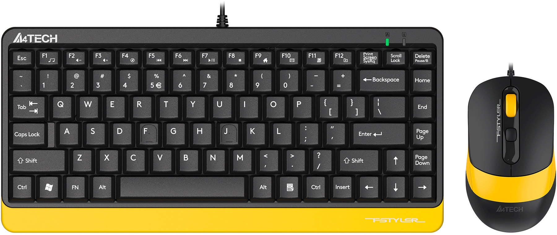 Комплект клавиатура и мышь A4Tech F1110 (F1110 BUMBLEBEE)