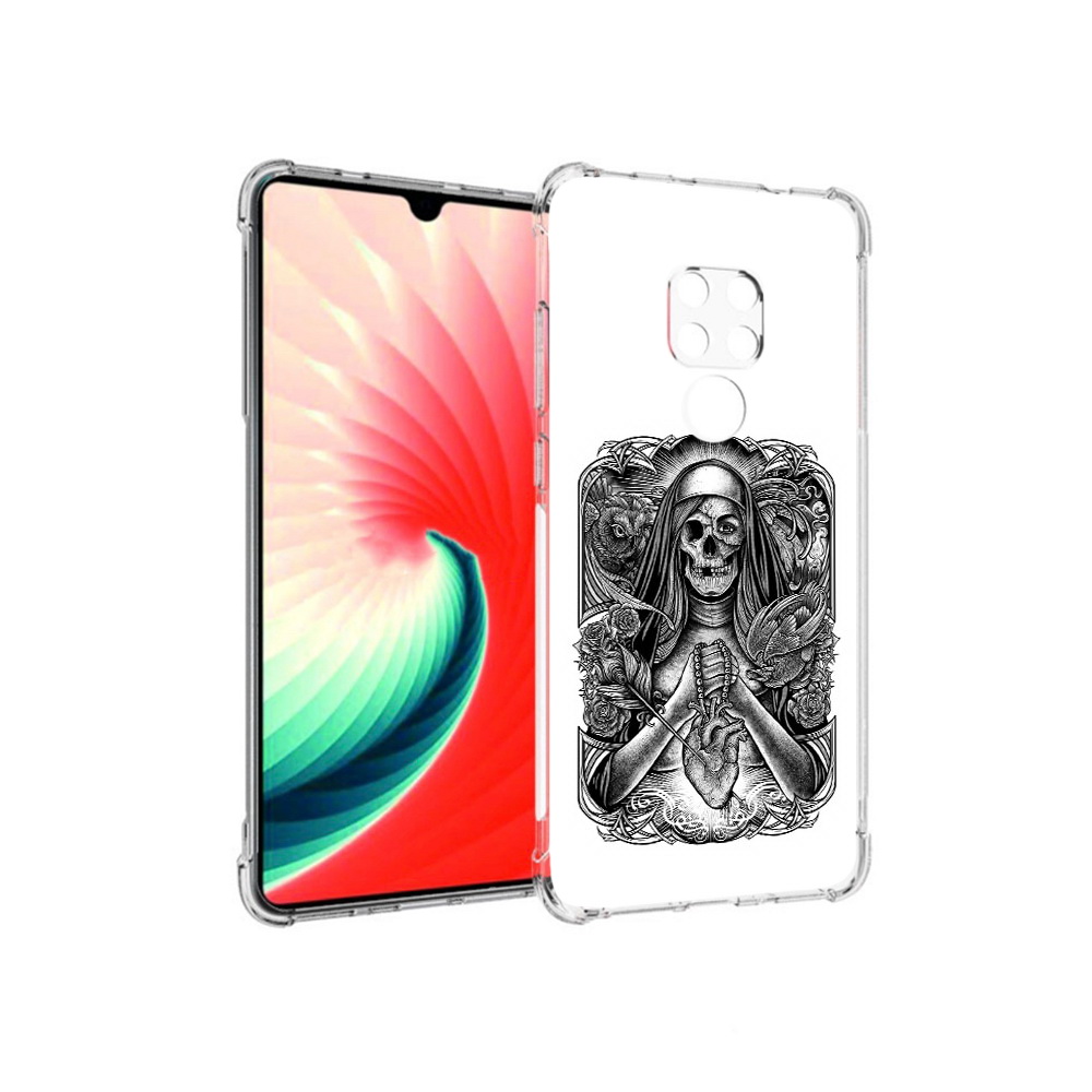 

Чехол MyPads Tocco для Huawei Mate 20 скелет с сердцем, Прозрачный, Tocco