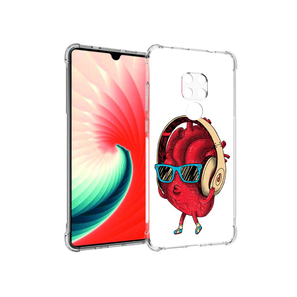 

Чехол MyPads Tocco для Huawei Mate 20 слушай сердце, Прозрачный, Tocco