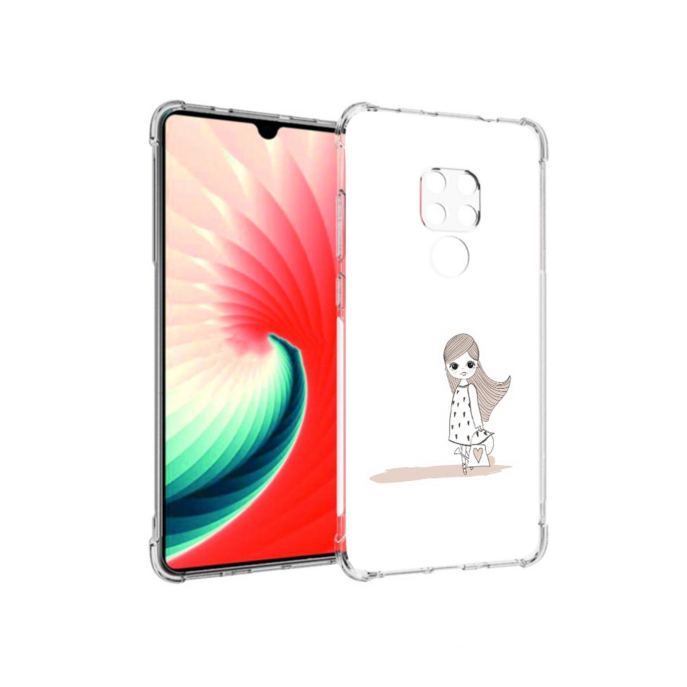 Чехол MyPads Tocco для Huawei Mate 20 Девочка с сумкой