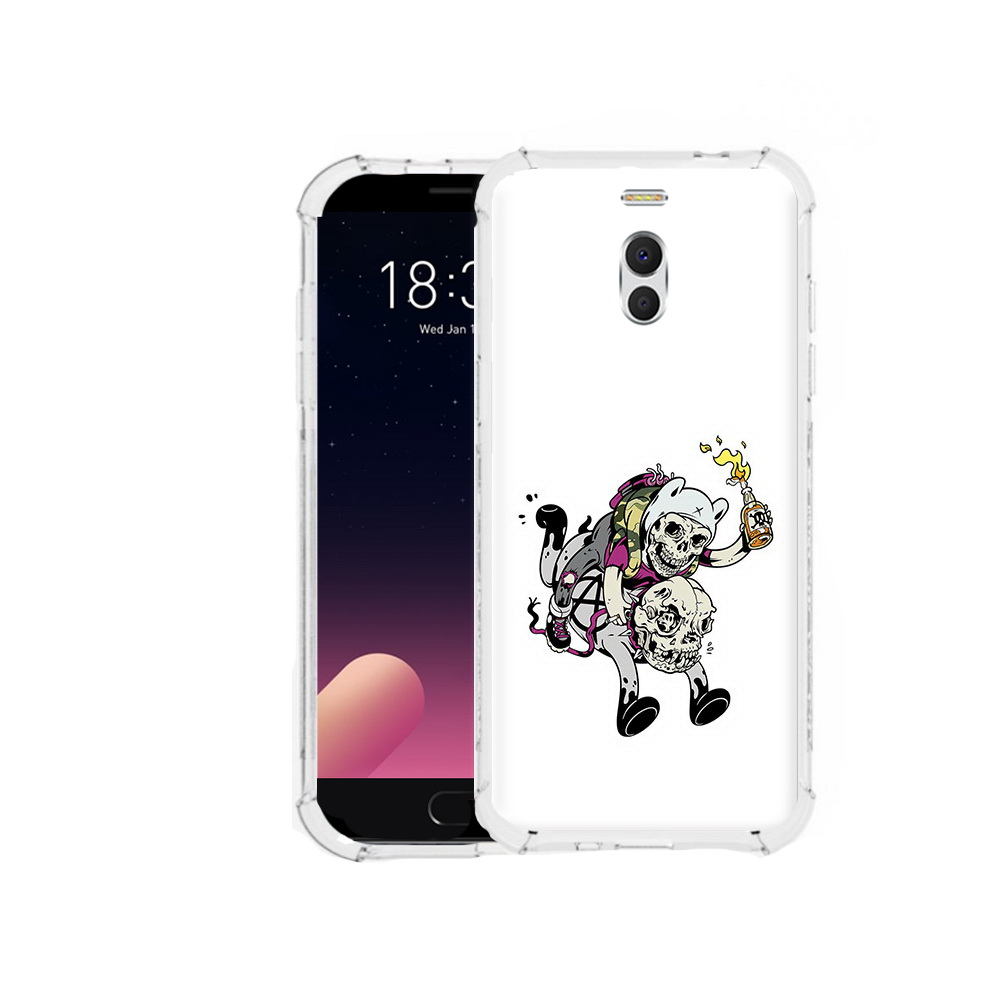 

Чехол MyPads Tocco для Meizu M6 Note время приключений скелеты, Прозрачный, Tocco