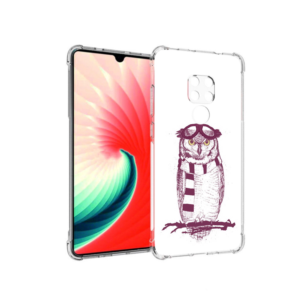 

Чехол MyPads Tocco для Huawei Mate 20 сова-летчик, Прозрачный, Tocco