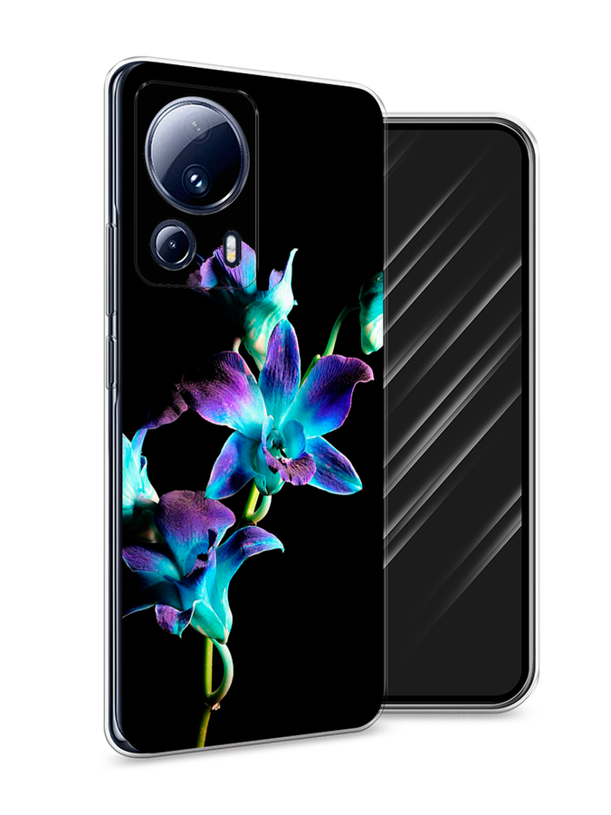 

Чехол Awog на Xiaomi 13 Lite "Синий цветок на черном", Черный;голубой;синий, 318150-8