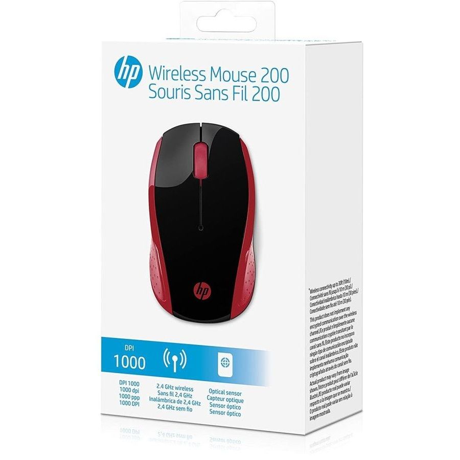 фото Беспроводная мышь hp 200 emprs red (2hu82aa)