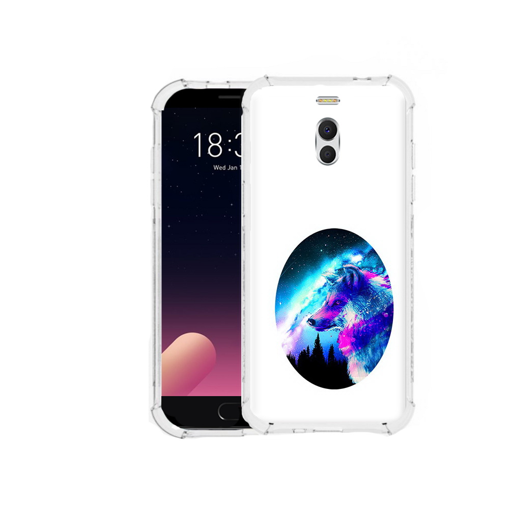 

Чехол MyPads Tocco для Meizu M6 Note голубой волк, Прозрачный, Tocco