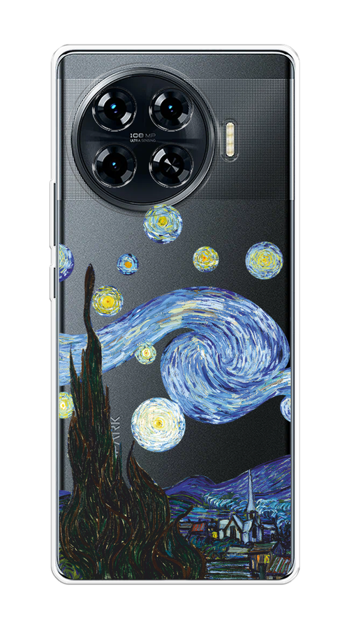 

Чехол на Tecno Spark 20 Pro Plus "Ночь Ван Гога", Голубой;синий;черный, 305050-1