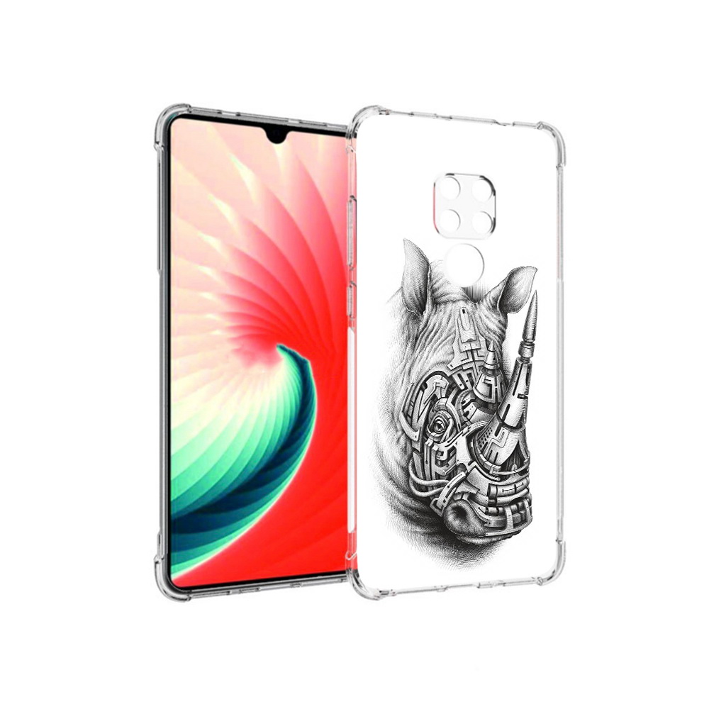 

Чехол MyPads Tocco для Huawei Mate 20 стальной носорог, Прозрачный, Tocco