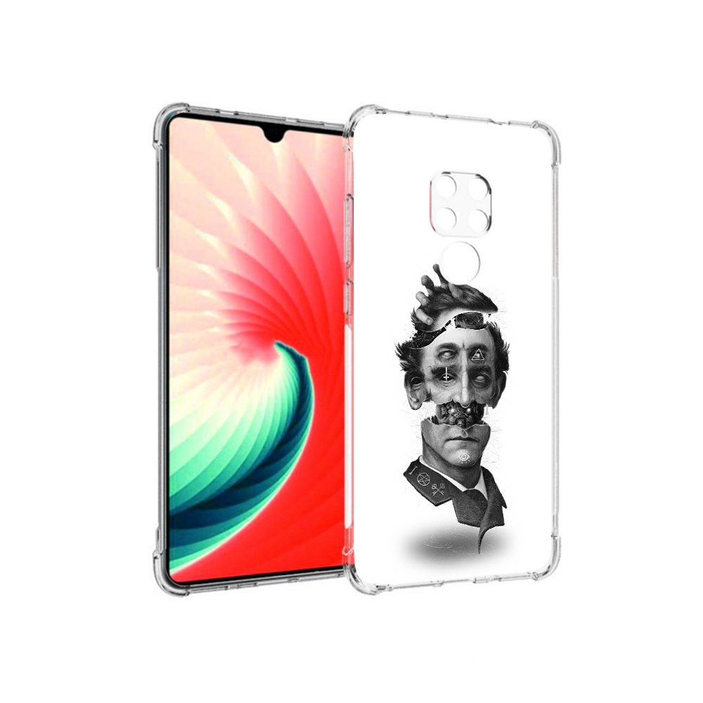 

Чехол MyPads Tocco для Huawei Mate 20 страшное лицо абстракция, Прозрачный, Tocco