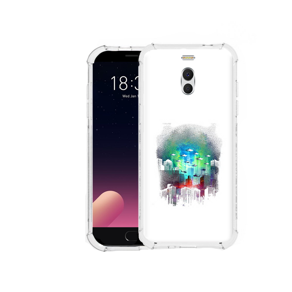 

Чехол MyPads Tocco для Meizu M6 Note город в свечении, Прозрачный, Tocco
