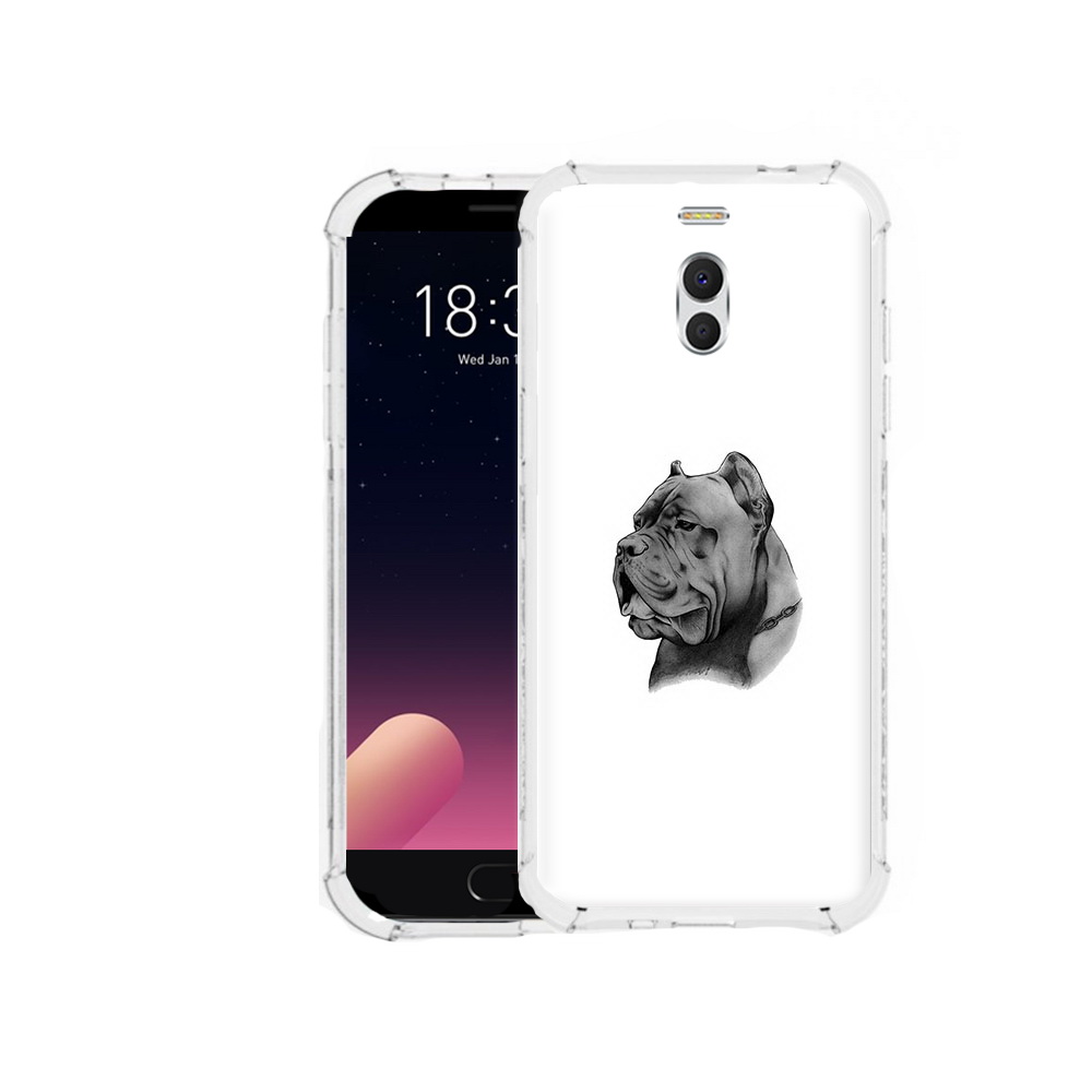 

Чехол MyPads Tocco для Meizu M6 Note грозный бульдог, Прозрачный, Tocco