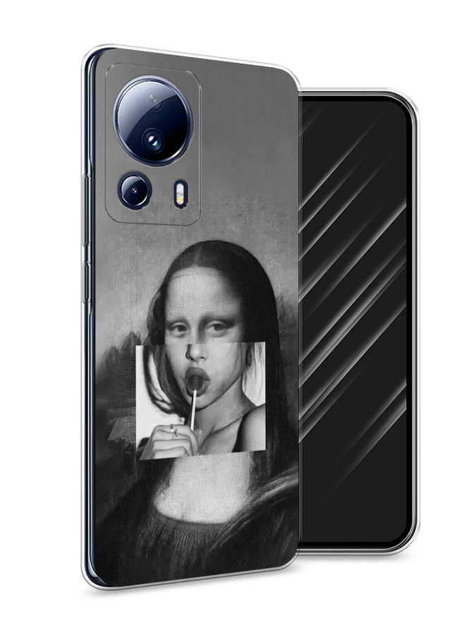 

Чехол Awog на Xiaomi 13 Lite "Mona Lisa sucking lollipop", Серый, 318150-9